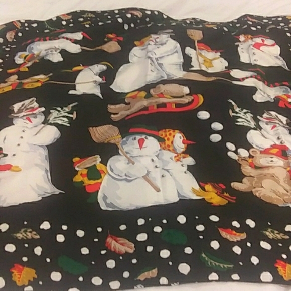 Talbots Accessories - Snoman Themed 100% Silk Scarf/ Made in Italy